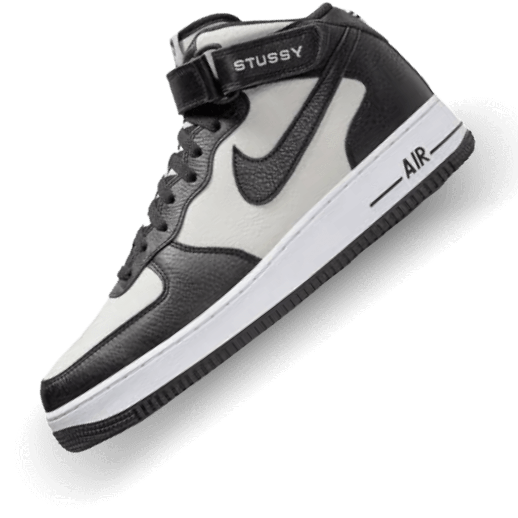 Sniekeurs - Exclusieve Sneakers - Nike x Stussy Air Force 1 Mid Black White - 1
